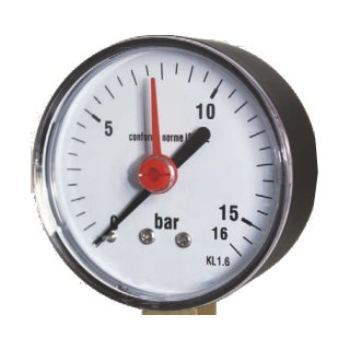 0-10 bar Manometer mit rückseitigem Anschluss für PRF- und PRM-Druckminderventile