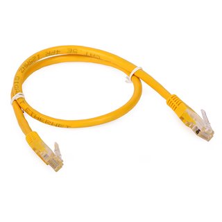 Kabel Patchkabel UTP 0,5m CAT5e gelb