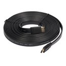 Kabel HDMI 5m 28AWG flach v1.4 High Speed Cable mit Ethernet