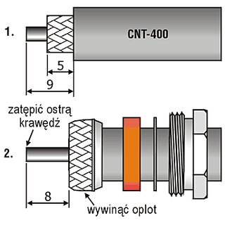 Antenne Stecker N-male 400APNM-C für CNT-400 Kabel