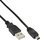 USB 2.0 Mini-Kabel, Stecker A an Mini USB Stecker, schwarz, 2m