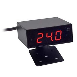 Spannungsmesser Voltmeter LCD DC 12V / 24V Rot Alarm Temperatur