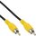Kabel 2x Cinch Stecker Mono für Subwoofer / Video gelb Länge 2m
