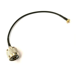 Antenne Adapter Pigtail MCX gewinkelt auf N-male Kabel 20cm RG174